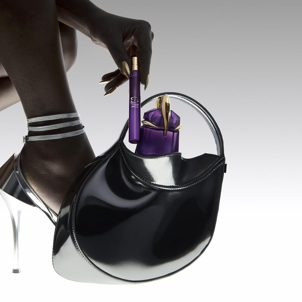 MUGLER Alien Eau de Parfum per Donna, Ambrato, Legnoso e Floreale, Casherman, Ambra e Gelsomino, Fragranza Straordinaria, Mistica e Senza Tempo, Ricaricabile