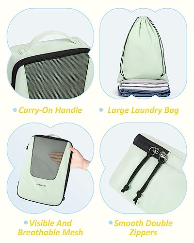 Image of BAGSMART Compression Packing Cubes for Travel, 6 /5 /4set Lightweight Packing Organizers, Summer Travel Essentials Suitcase Organizer Bags Set