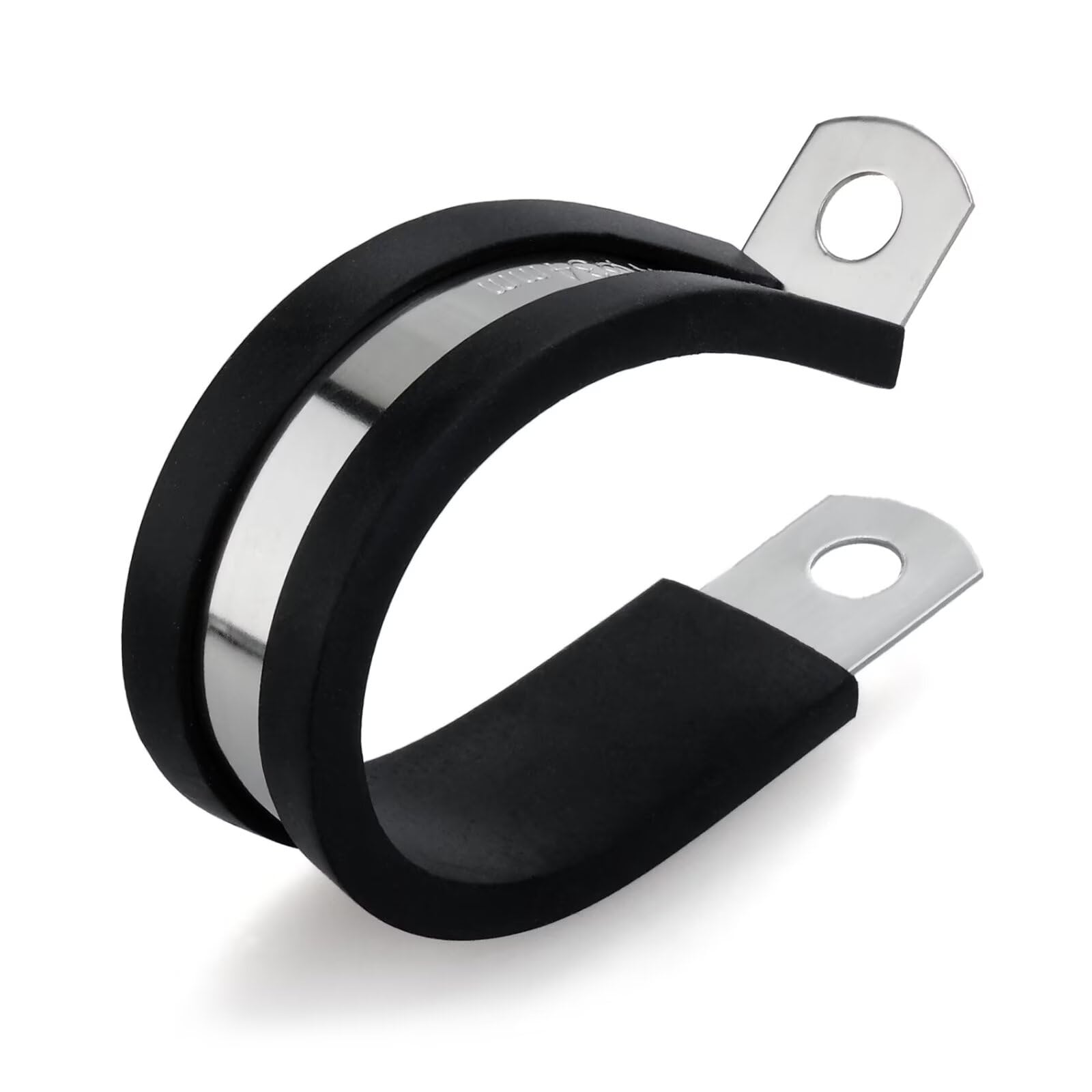10 PCS 1-5/8 Inch 304 Stainless Steel Cable Clamps with Rubber Coated Cushion – Insulated Wire Clamps for Automotive, Pipe, Tube, Hose, Lines & Cord