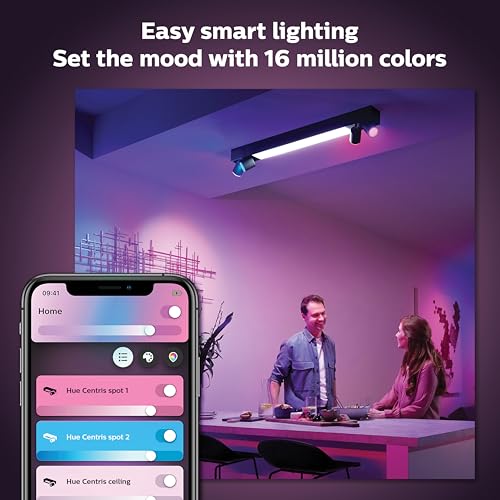 Philips Hue Centris 4er Spotleuchte, Innenbeleuchtung, Schwarz – Ansicht 4