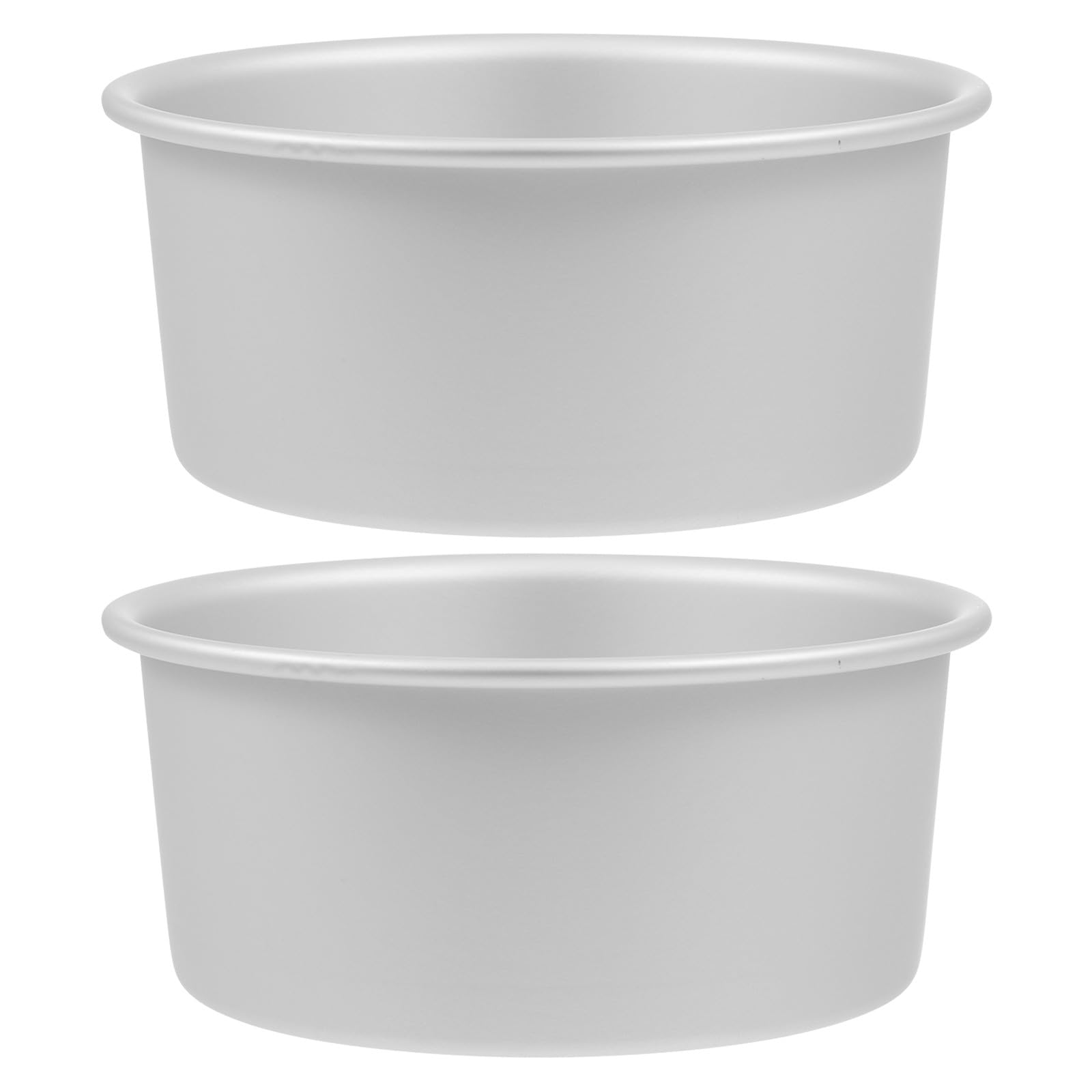 Molde Antiadherente para Pastel de Mousse Redondo 6 Pulgadas de Aleación Anodizada Plateado, Resistente al Calor para Repostería Casera, Utensilios para Hornear, Pack 2 Piezas