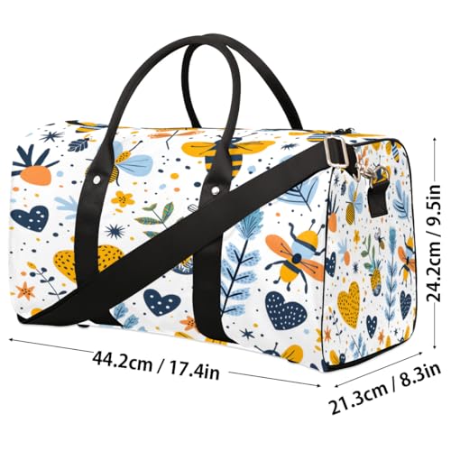 Watercolor Floral Pattern Travel Duffel Bag for Women Men Foldable Sport Gym Tote Bag Lightweight Waterproof Weekender Overnight Bag for Weekend Holiday Gym Swim Yoga4