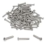 100PCS #6-32 x 1 Machine Screws, Phillips Pan Head, 304 Stainless Steel