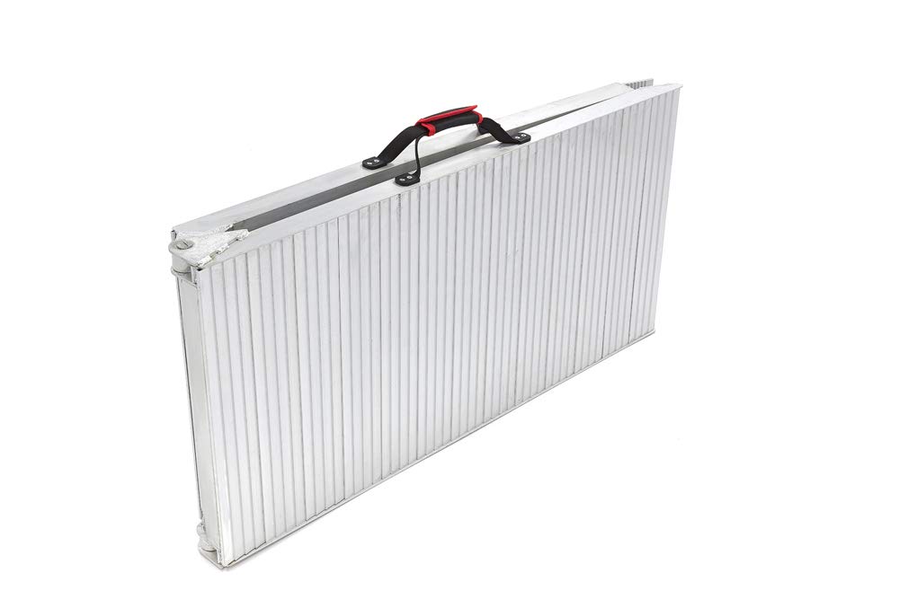 Ace Bikes AceBikes Faltbare Motorrad Verladerampe Silber 57cm 500kg Alu Tragbar