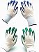 7 Pairs Pack SKYTREE Gardening Gloves, Work Gloves , Comfort Flex Coated, Breathable Nylon Shell, Nitrile Coating, Women’s Medium Size, Green/Blue