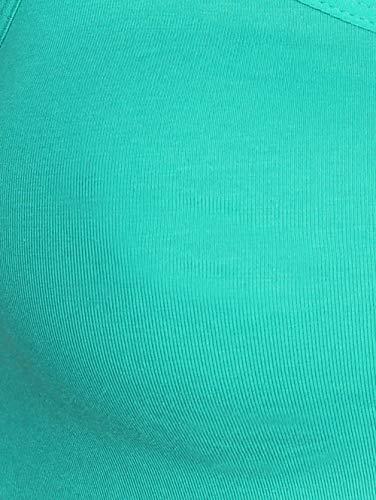 Image of Jockey Women's Wirefree Non-Padded High Coverage Super Combed Cotton Elastane Stretch Beginners Bra with Adjustable Straps Style SS12 Teal 38A