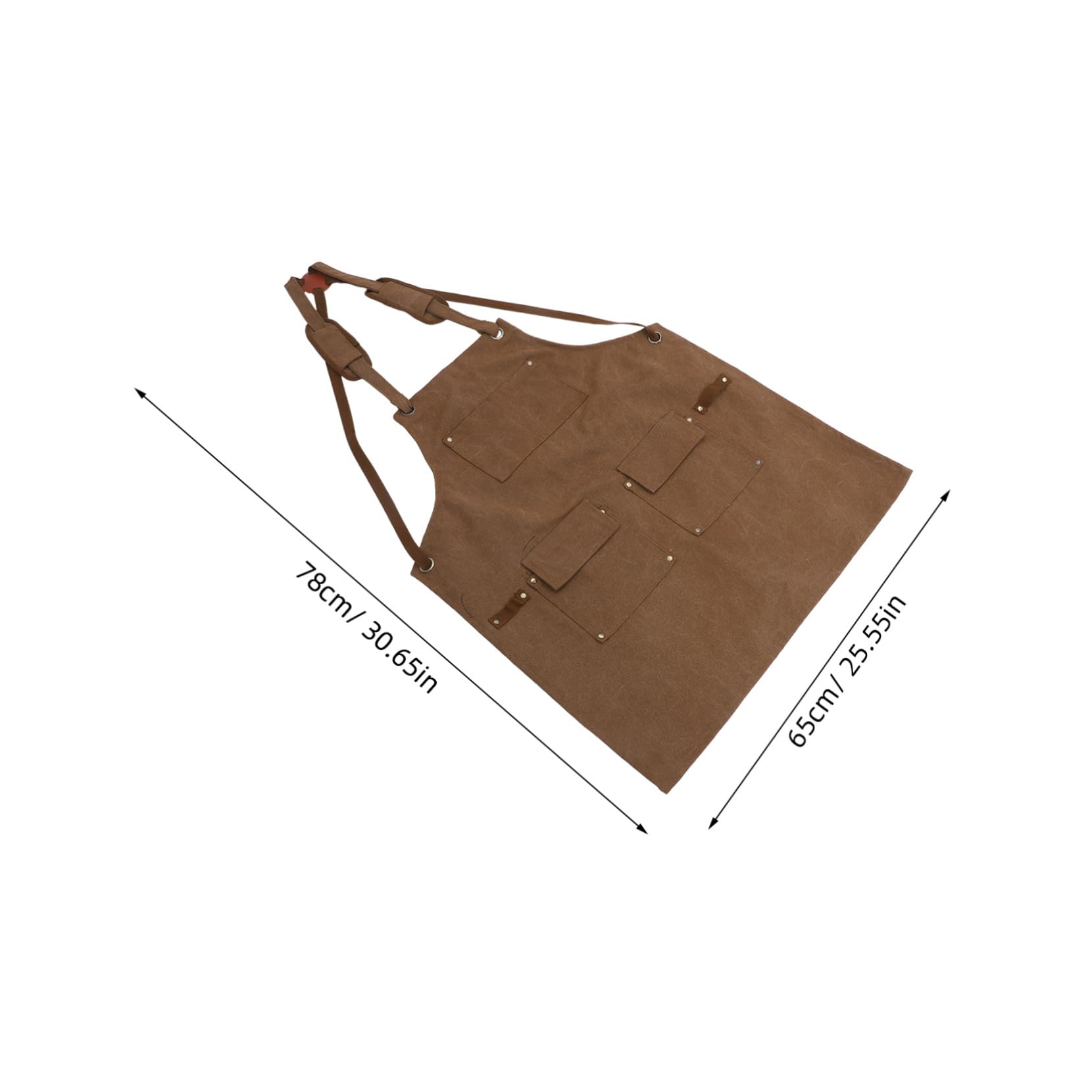 Beaupretty delantal de taller peto trabajo mono de trabajo con bolsillos para mujer Light Brown