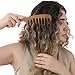Wide Tooth Wooden Comb Handmade - Natural Vintage Style Wide Tooth Comb for Curls Gentle Styling - Anti-Static Wood Hair Combs For Women Detangling (Extra Wide Tooth)