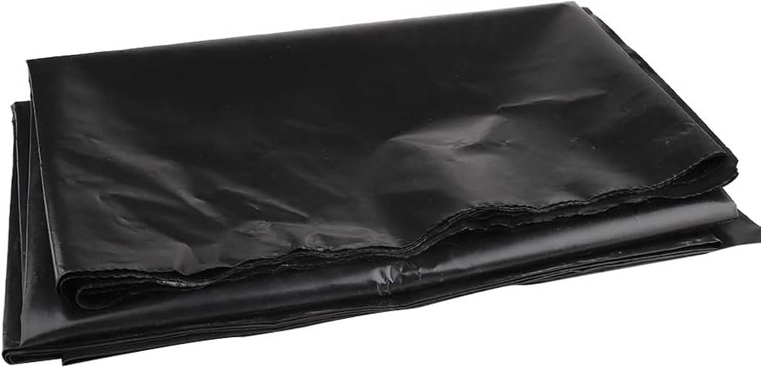 Bâche de bassin pliable en plastique noir pour étang de poissons et cascade