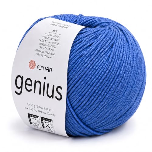 Image of YarnArt Genius Soft Cotton Blend Yarn, 1 Pack (1.76 oz / 174 Yds)