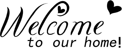 Miniatura 3 de BIBITIME Adhesivo con texto en inglés Welcome to Our Home (texto en inglés Welcome to Our Home) con texto en inglés Welcome to Our Home (Welcome to