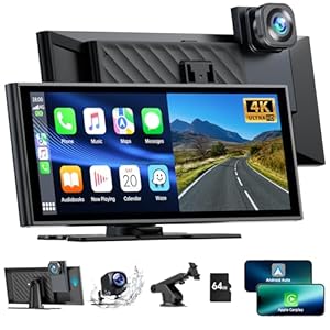 Lamto Autoradio voor draadloze Apple CarPlay met 4K dashcam