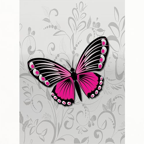 Cartas de Poker Estándar con mariposa rosa miniatura 2