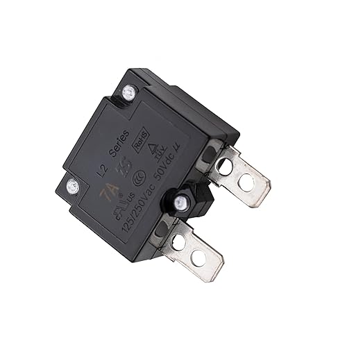 Miniatura 2 de weelye 2 unids 7A 125250Vac 50Vdc relé de reinicio automático interruptor térmico disyuntor protector de sobrecarga de corriente para niños montar