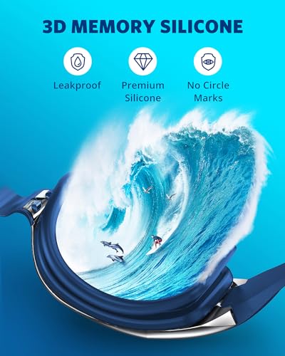 Image of Aegend Swim Goggles, Swimming Goggles No Leaking Full Protection Adult Men Women Youth