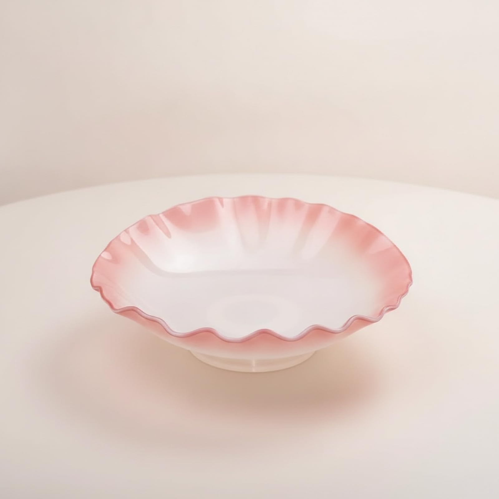 Colcolo Plat En Verre avec Bord Vague