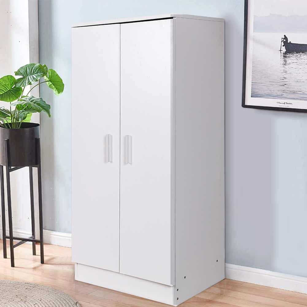 BAKAJI Mobile Scarpiera Portascarpe Ingresso Casa con 7 Ripiani Porta Scarpe Chiusura 2 Ante Struttura in Legno Armadio Mobiletto Ausiliario Multiuso Dimensione 108 x 55 x 36 cm (Bianco)