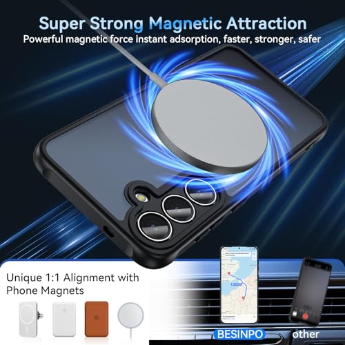 Coque Samsung S25 Plus antichoc avec protège-écran magnétique