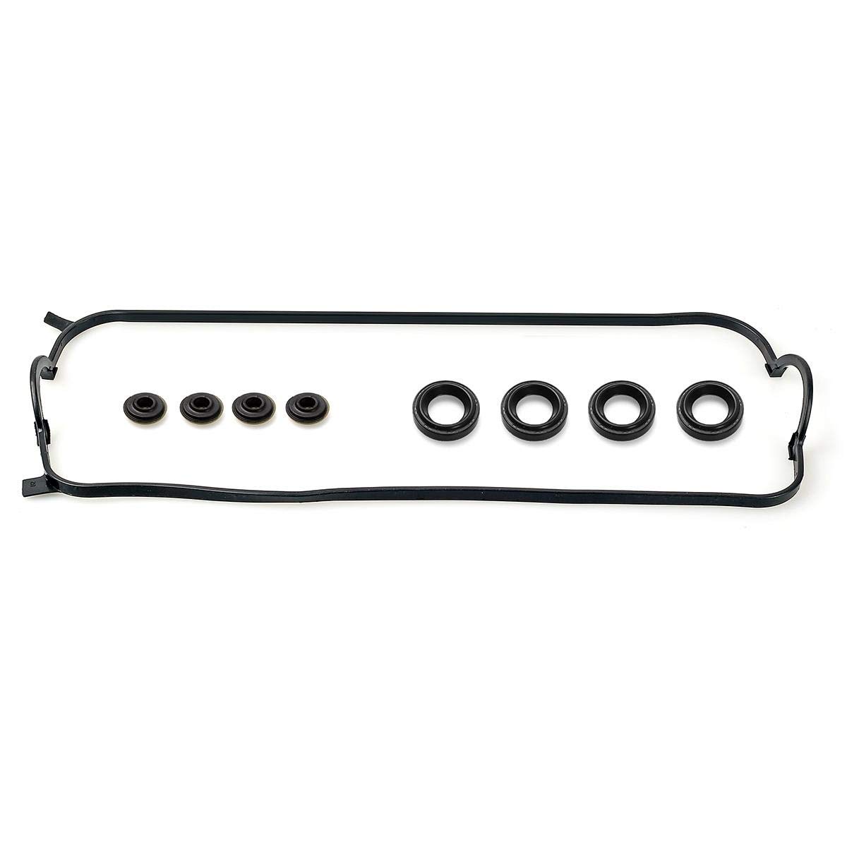 VS50493R Valve Cover Gasket Set with Spark Plug Tube Seals and Grommets Replacement for Acura Honda Isuzu CL Accord Odyssey Oasis 2.3L 2.2L L4 Engine F22B1 F23A1 F23A4 F23A5 F23A7 1994-2002