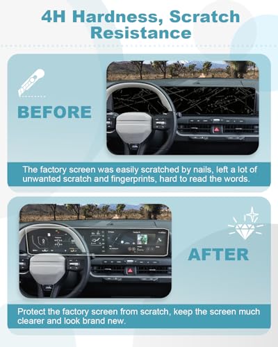 Image of CDEFG 2Pcs for 2026 Kia K4 Screen Protector K4 Accessories Dual 12.3-Inch | for 2025 2026 Kia K4 (LX /LXS /EX /GT-Line /GT-Line Turbo) Accessories All-in-One Touchscreen & Instrument Nano Screen Cover