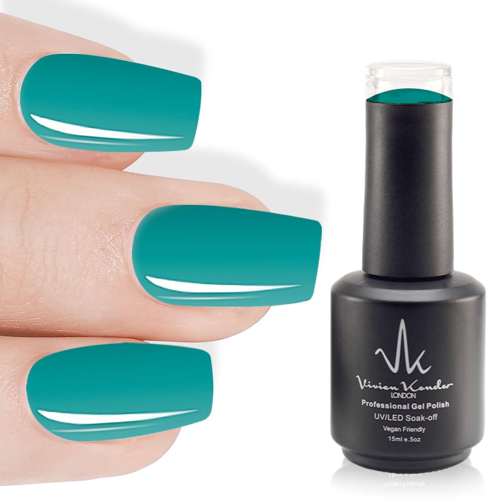Persian Green - Gel Nail Polish Soak Off UV LED 15ml Quick Drying Nail Varnish Long lasting Professional Gel Nail Polish-image-2