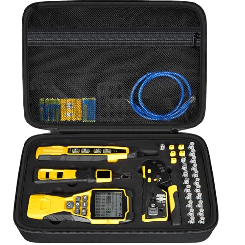 Image of Case Compatible with Klein Tools VDV501-851 VDV500-123 VDV226-110 VDV427-300. Storage Carrying Travel Holder for Cable Tester for Scout Pro 3 / Tracer Probe /Wire Stripper and Accessories- All Black