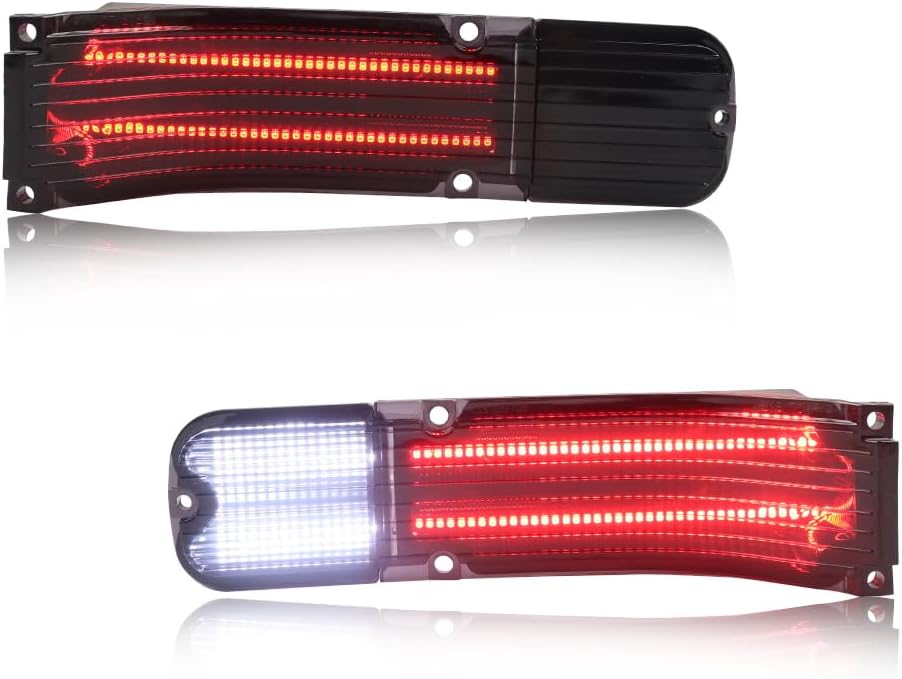 Tail Light Lens Compatible with Chevy Chevelle 1966, [DOT] [IP67 Waterproof] Tail Lamp Lens (Left + Right), Replace OEM #CH-TL/RL-66, 1 Pair, Red Lens