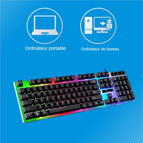 Clavier mécanique Noir Teksome : mini clavier de jeu étanche