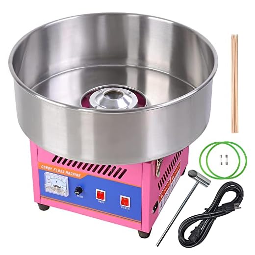 20" Commercial Cotton Candy Machine GEN3 Large Countertop Electric Floss Maker Birthday Party Carnival Pink