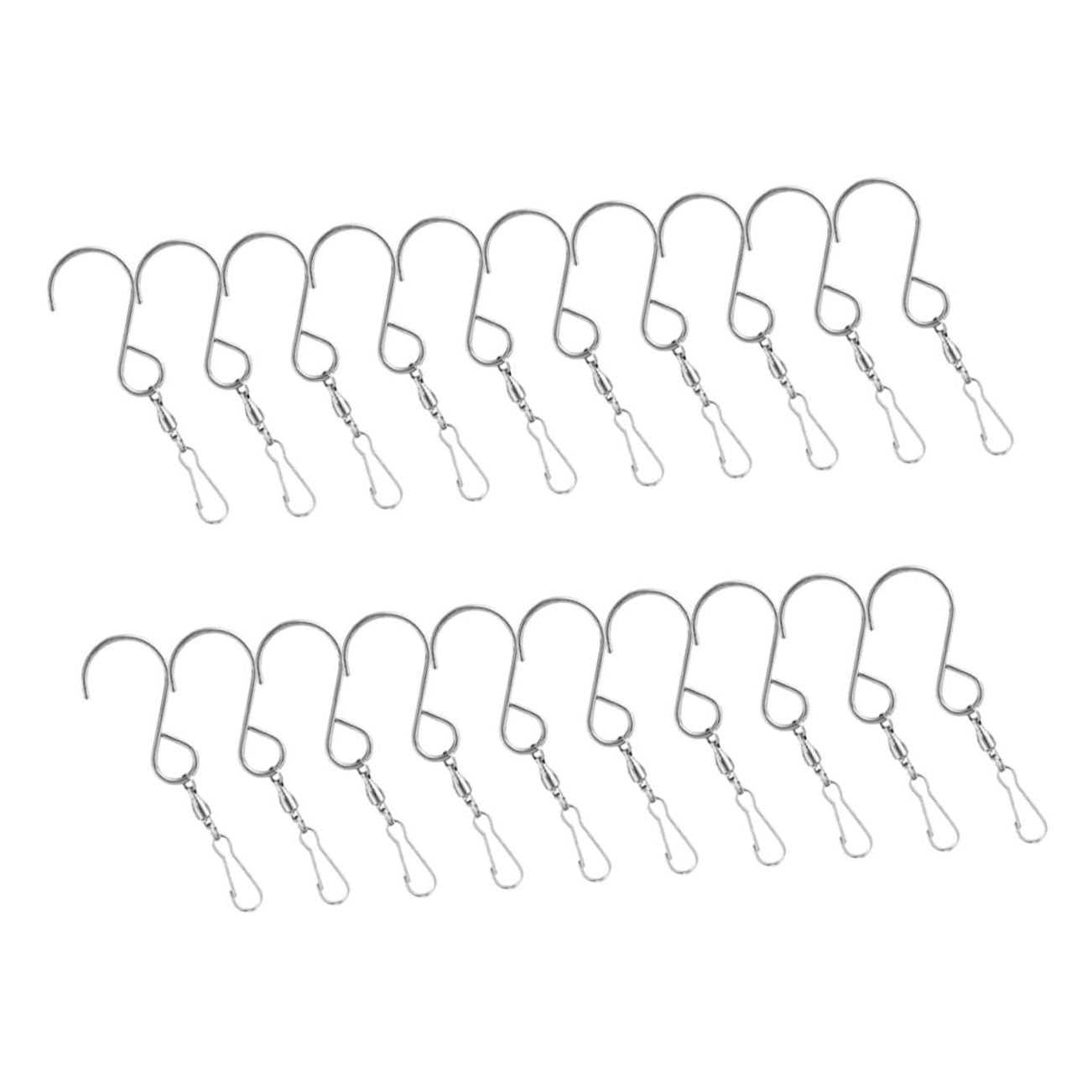 Gadpiparty 80stücke Drehbare Haken Aus Edelstahl Robuste Clips Für Windspiele Pflanzen Vogelhäuser Und Blumenkörbe Praktische Aufhängungen Für Garten Wohnung