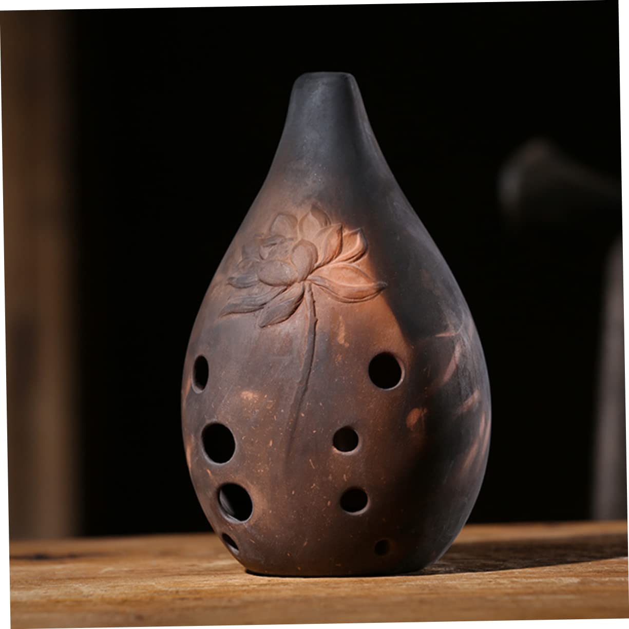 SUPVOX Instrument 10 Holes Ceramic Flute Chinese Musical Instrument for Beginners Performers Random Style