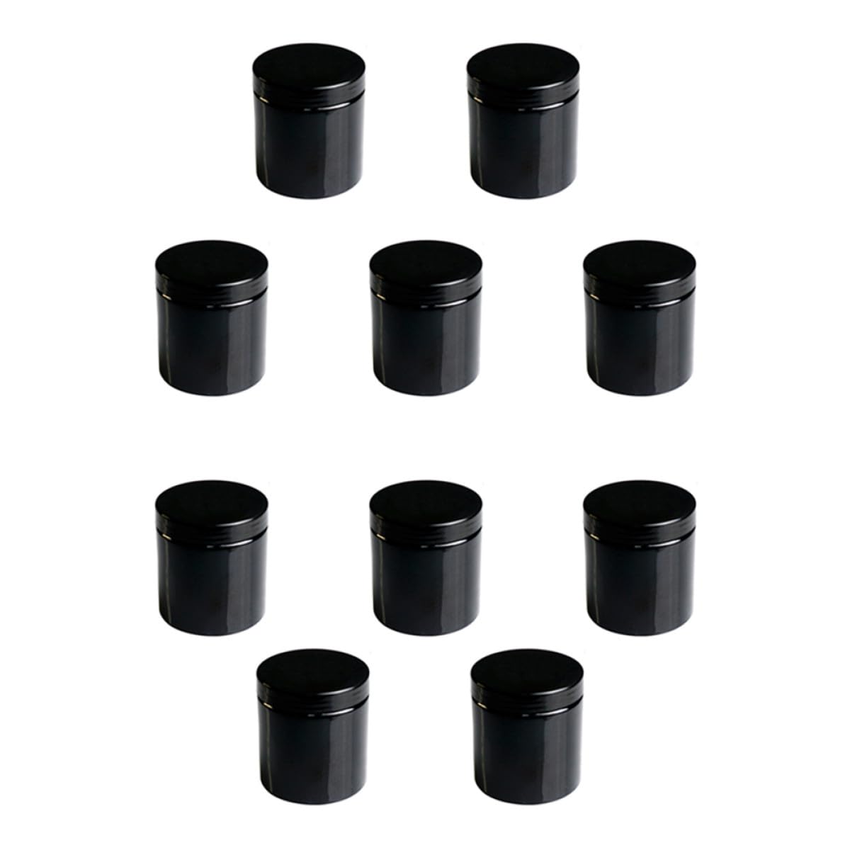 Pots de crème étanches et faciles à nettoyer en PET noir Zerodeko 500ml