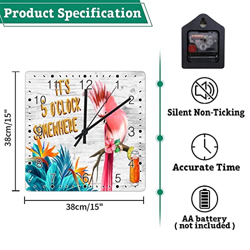 Horloge murale perroquet peinte idée cadeau déco originale - 6
