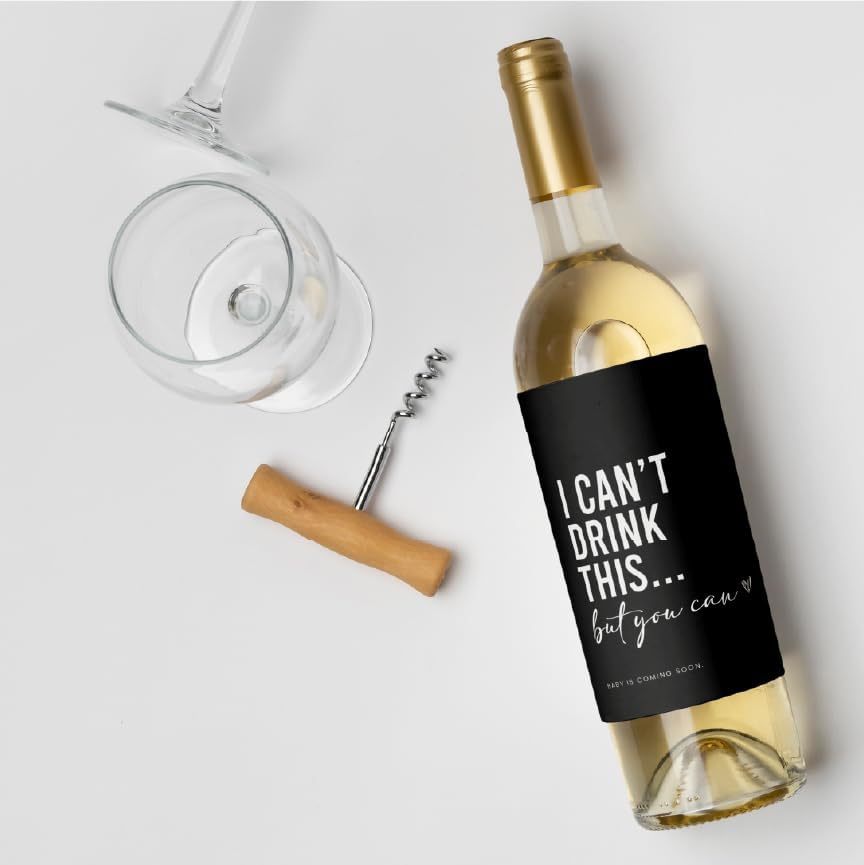 Pregnancy Announcement Wine Labels - Baby Coming Soon Announcement for Partner, Parents, Grand Parents, Auntie, Cousin & Friends - Alternative to Card - Baby Reveal Wine Label (Pack of 2) - Image 4