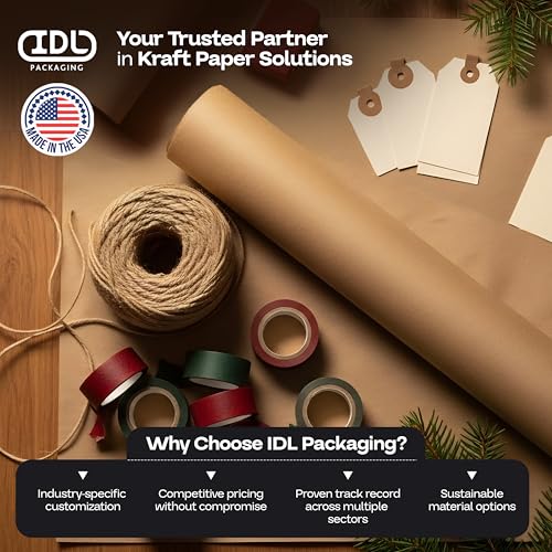 Papier kraft résistant IDL Packaging 45,7 cm x 45,7 m rouleau marron