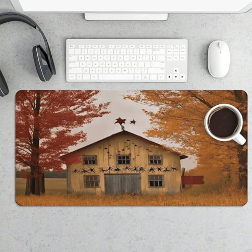 Protector de escritorio Fall Country Barn de caucho grande 60x30 cm miniatura 5