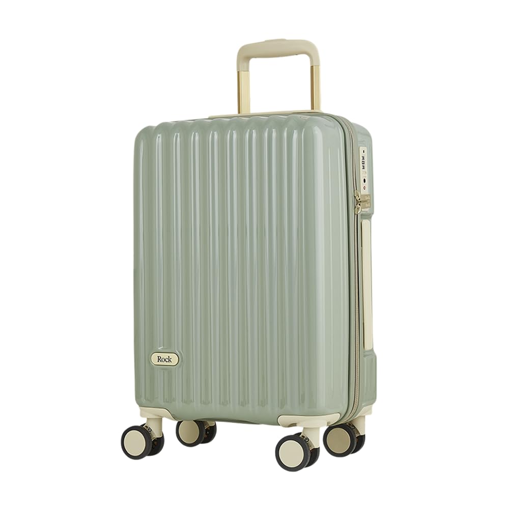Rock Primrose Suitcase Small | Cabin Luggage | 55 cm | ABS Polycarbonate Hard Shell | 33L | 8 Wheel | TSA Lock | Trolley Bags for Travel | 5 Year Warranty | Mint Green-image-32