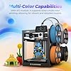Flashforge AD5X Multi-Colour 3D Printer, 600mm/s High-Speed 3D Printer with 300˚C Nozzle, CoreXY, Auto Levelling, PEI Magnetic Plate and Wi-Fi & App Control (220x220x220mm)