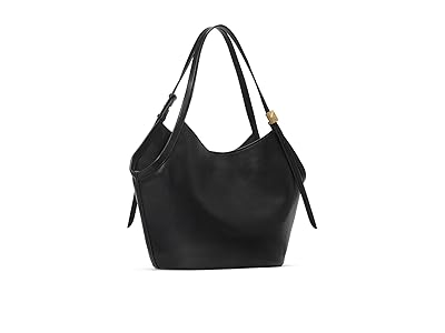 Kate Spade New York Deco Fine Grain Leather Tulip Tote Tote Handbags Black