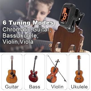 Accordeur de Guitare pour chromatique,Accordeur à Pince Pour Guitare Classique, Guitare Électronique, Basse, Violon, Ukulélé,avec Ecran LCD 360° Rotation Accordeur - Les Beatles, Paul McCartney, John Lennon, RIngo Starr, George Harrison Accordeur de Guitare pour chromatique,Accordeur à Pince Pour Guitare Classique, Guitare Électronique, Basse, Violon, Ukulélé,avec Ecran LCD 360° Rotation Accordeur – Image 2