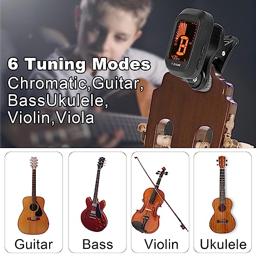 Accordeur de Guitare pour chromatique,Accordeur à Pince Pour Guitare Classique, Guitare Électronique, Basse, Violon, Ukulélé,avec Ecran LCD 360° Rotation Accordeur - Les Beatles, Paul McCartney, John Lennon, RIngo Starr, George Harrison Accordeur de Guitare pour chromatique,Accordeur à Pince Pour Guitare Classique, Guitare Électronique, Basse, Violon, Ukulélé,avec Ecran LCD 360° Rotation Accordeur – Image 3
