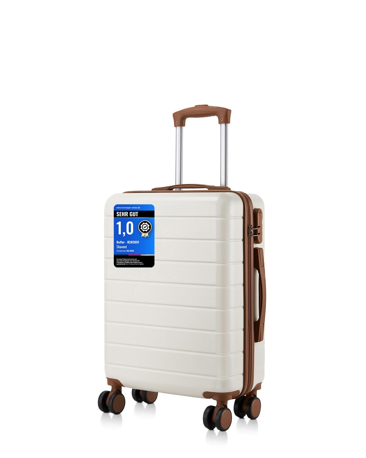 Shavont Handgepäck Koffer 55x40x20cm, Leichter ABS+PC Reisekoffer für Flugzeug, Ryanair Trolley mit 4 Rollen, Hartschalenkoffer für Eurowings, Kabinenkoffer für EasyJet und Business Reisen