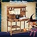 BRINJOY Mud Kitchen Playset for Kids, Wooden Magic Kitchen Set w/Wand, Recipe, Removable Sink, Faucet, Stove, Toddler Outdoor Pretend Play Kitchen, Witch Role Play, Fairy Potion, Gift for Boys Girls