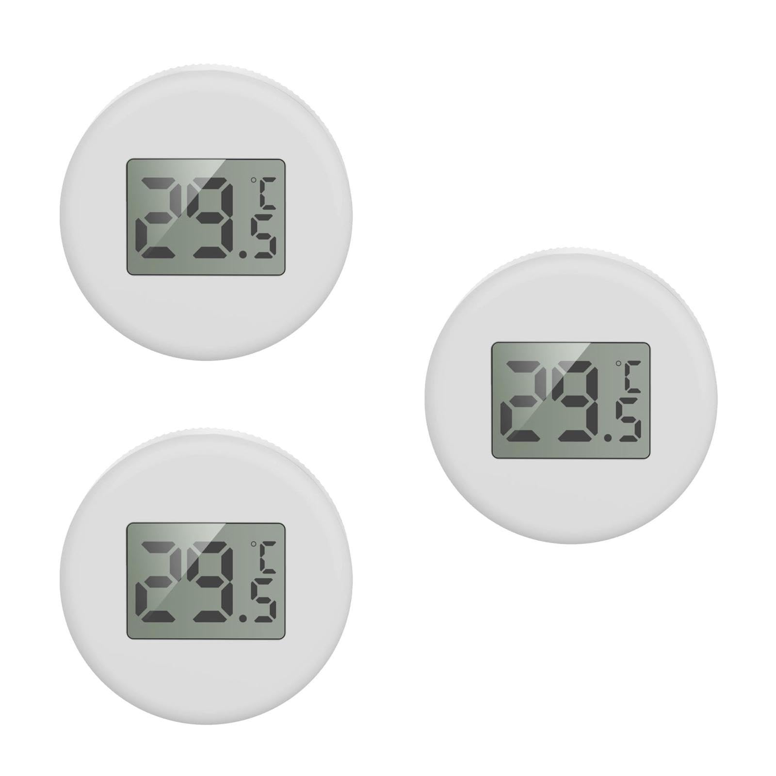 Sosoport 3 Piezas termómetro de peces Termómetro LCD pantalla LCD de ventosa hidrómetro medidor de humedad termometro digital para pecera para acuario