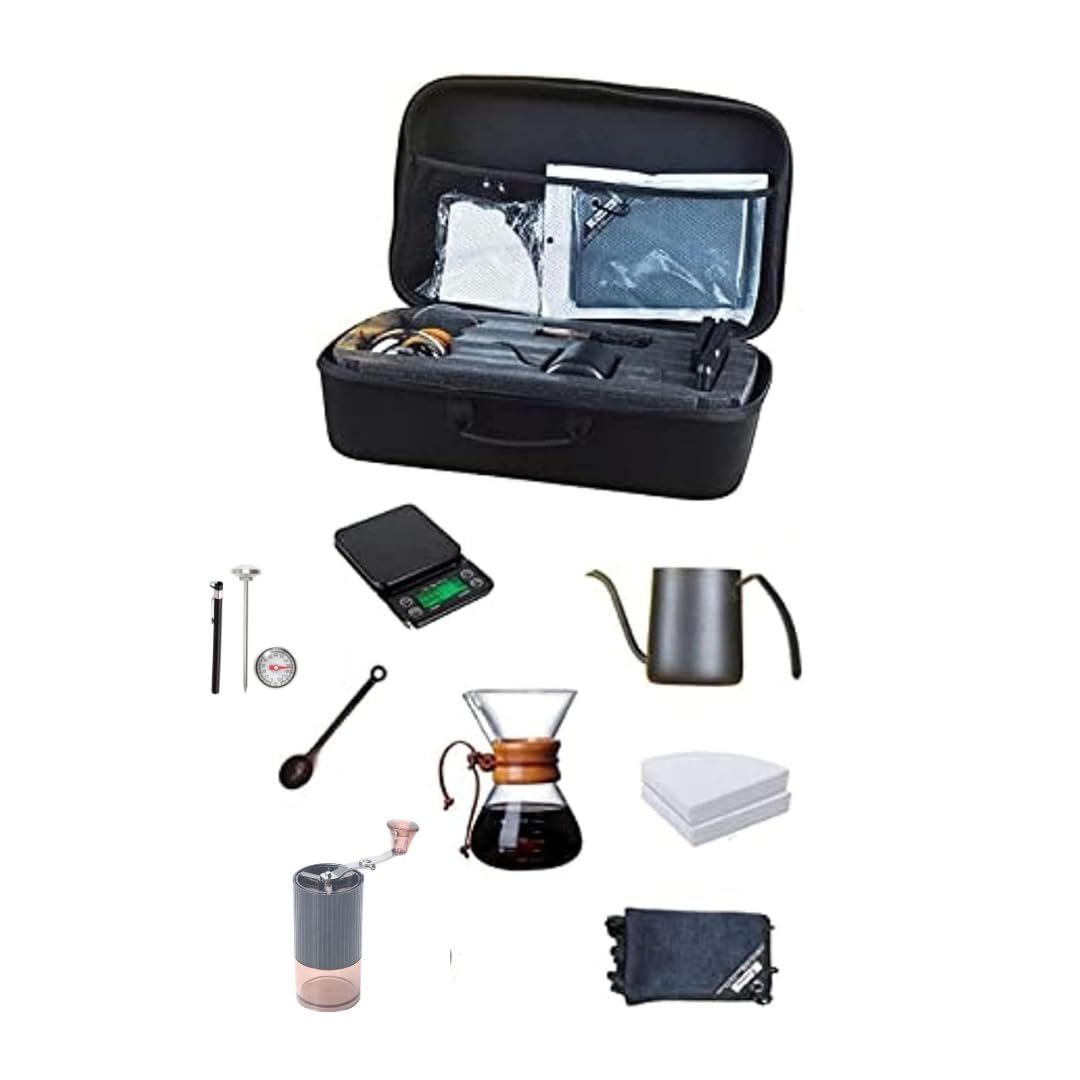 Generic V60 Pour Over Coffee Maker Set of 8 Piece with Portable Carry Case (Coffee Coffee Kit)