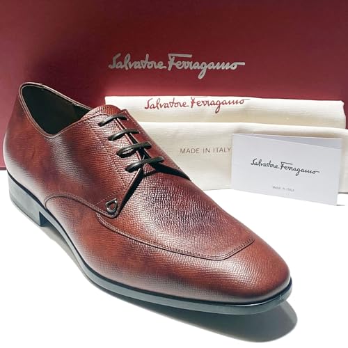 Tristano Leather Gancini Oxford Men's Mogensen (Brown) Lace-up Dress Shoes (Salvatore4