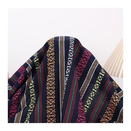Tissu en coton et lin ethnique au mètre pour patchwork loisirs créatifs et oreiller