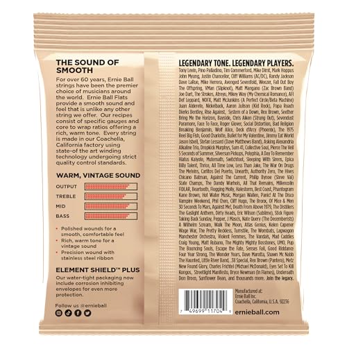 Ernie Ball Flatwound Group 2.5 Electric Bass Strings - 45-105 Gauge, Group 2.5 (45-105), 4-String - Image 2