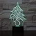 Produktbild Weihnachtsbaum 3D Lampe Multi Farbwechsel LED Nachtlicht Dekor Licht Innen-Kinder Beleuchtung Baby Schlafzimmer Dekoration Geschenk