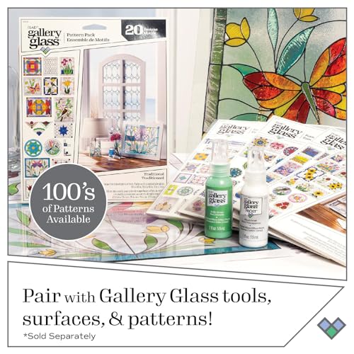 Gallery Glass Holograma Confetti Vitral Glitter Finish Paint, perfeita para fácil aplicação de artes